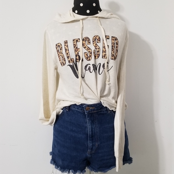 BLESSED MAMA LOGO GRAPHIC HOODIE TOP - Picture 2 of 15